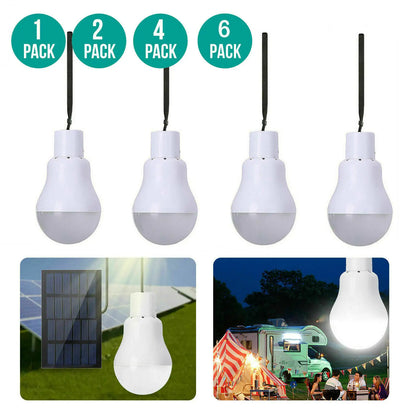 Solar Powered Panel LED Lighting System Lights 15W Portable Bulb Outdoor Indoor