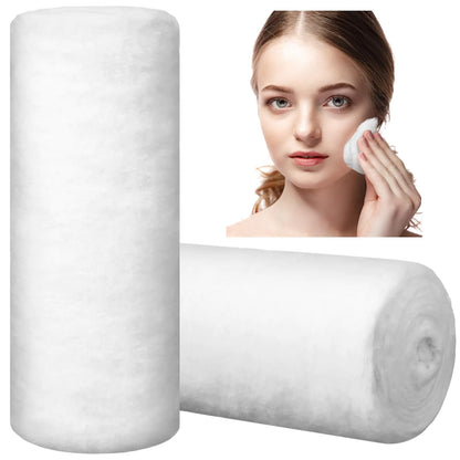 VitalCozy 2 Rolls Cotton Roll for Cosmetic Application Product Removal 2.2 lb High Absorbent Soft Rolled Cotton Ball Multipurpose Cotton Use for Makeup Remover Salon Beauty Baby Care Pure Cotton Rolls