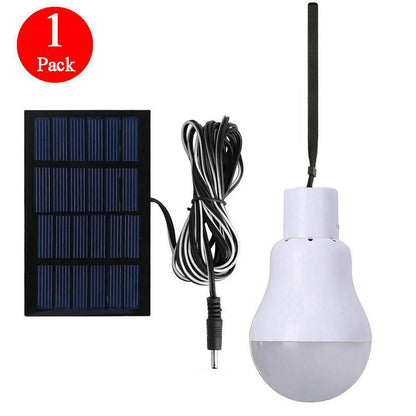 Solar Powered Panel LED Lighting System Lights 15W Portable Bulb Outdoor Indoor